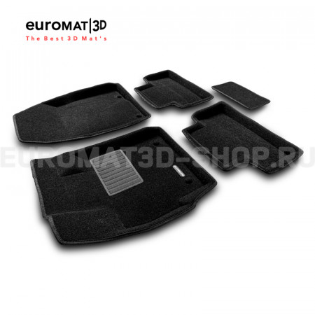 Текстильные 3D коврики Euromat3D Business в салон для Mazda CX-7 (2006-2015) № EMC3D-003409