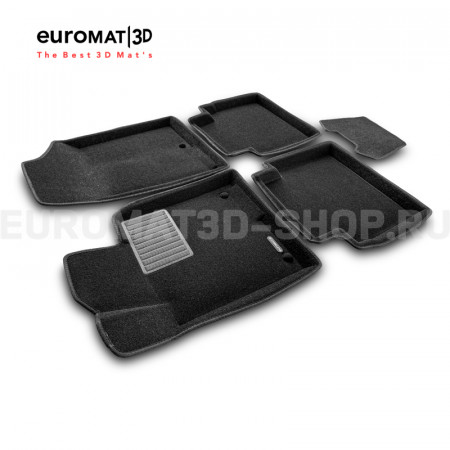 Текстильные 3D коврики Euromat3D Business в салон для Hyundai Sonata (2017-) № EMC3D-002929