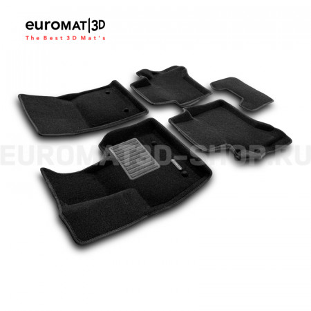 Текстильные 3D коврики Euromat3D Business в салон для Mercedes G-Class (W463) (2018-) № EMC3D-003502