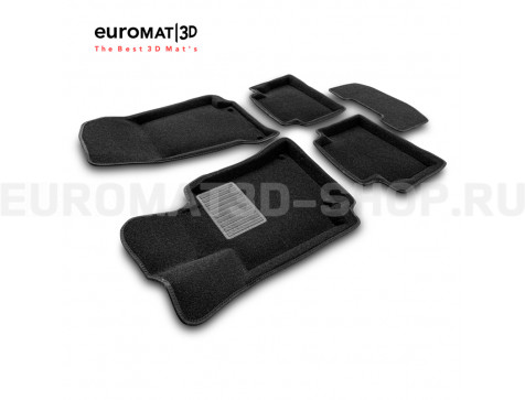 Текстильные 3D коврики Euromat3D Premium в салон для Mercedes E-Class (W213) (2016-2023) № EMPR3D-003519