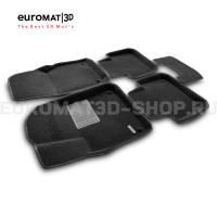 Текстильные 3D коврики Euromat3D Premium в салон для Porsche Cayenne (2018-) № EMPR3D-004106