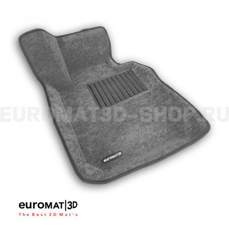 Текстильные 3D коврики Euromat3D Business в салон для Bmw 3 (E90) (2007-2010) № EMC3D-001208G Серые